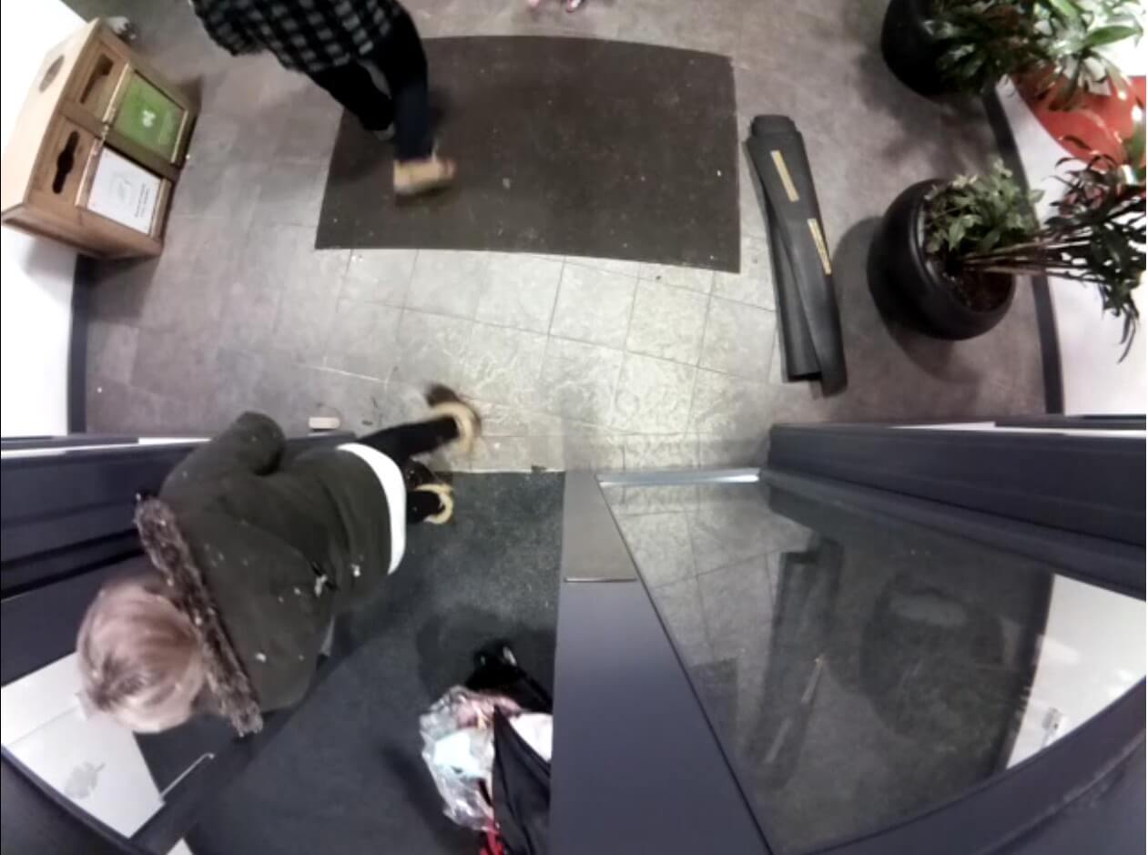The person’s head is cleary visible.