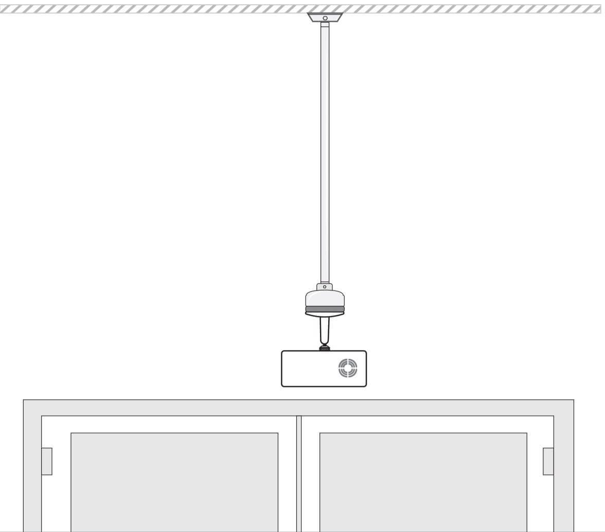 Example ceiling mounting of sensor