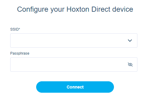 Wi-Fi SSID/Passphrase Page